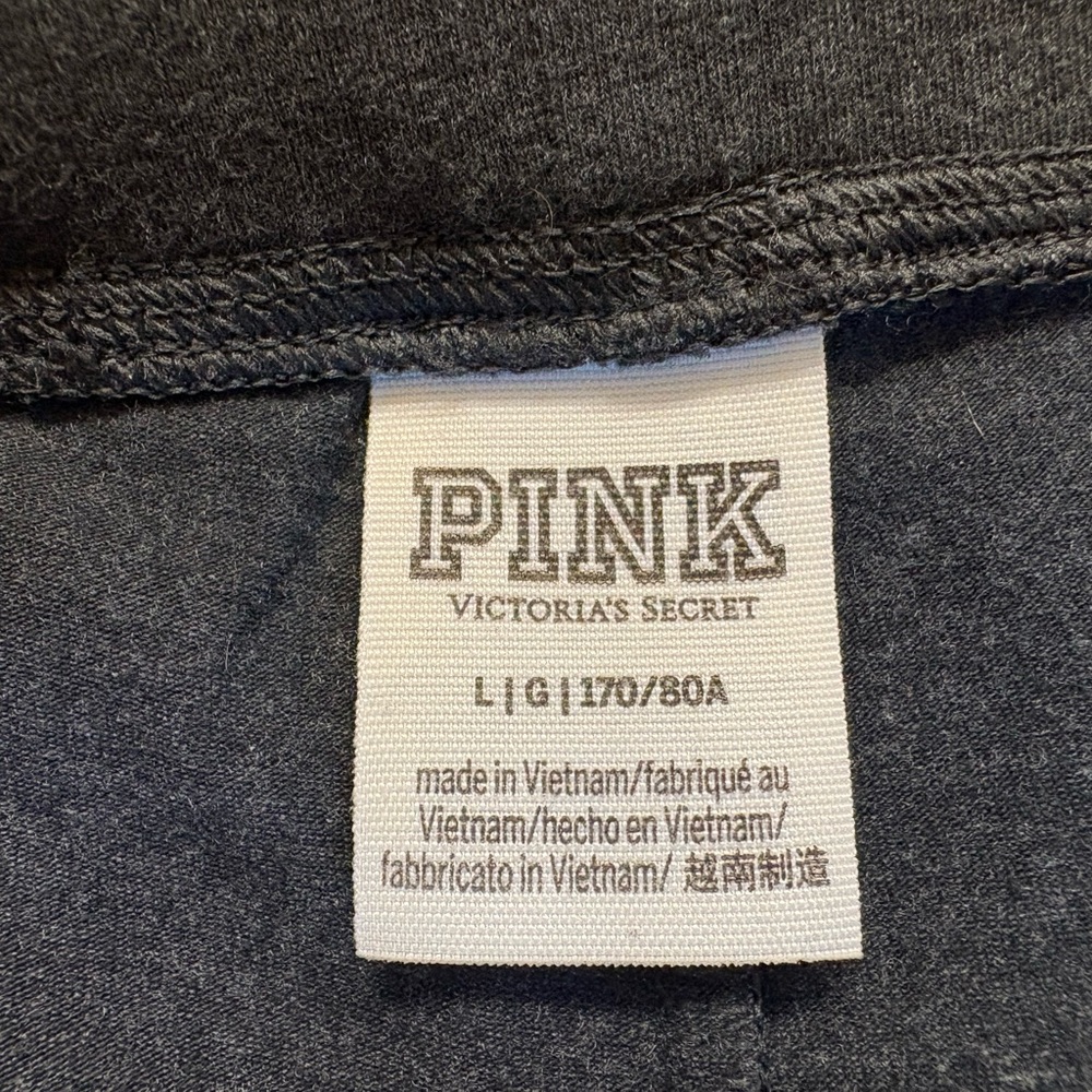 PINK Victoria's Secret Glitter Dog Charcoal Leggings | Size Large ✨🩶🐶 - Picture 3 of 17